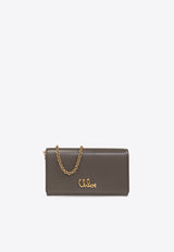 Chloé Iconic Flap Chain Wallet Gray CH25SP485 O16-036