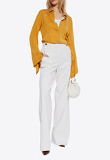 Max Mara Grecia Silk Charmeuse Shirt Yellow GRECIA 2511111031-021