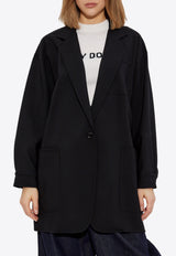 Max Mara Orlaya Oversized Stretch-Wool Canvas Jacket Black ORLAYA 2511041051-003