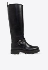 Gianvito Rossi Thiago Leather Knee-High Boots Black G80151 20GOM-VGINERO