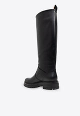 Gianvito Rossi Thiago Leather Knee-High Boots Black G80151 20GOM-VGINERO