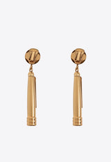 Earrings with pen motif