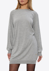 Backless Wool-Blend Dress