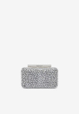 Alexander McQueen Studded T-bar Box Clutch Bag Crystal 8137151BLOQ 1000
