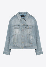 Balenciaga Faded Denim Jacket Light Blue 814038TRW59/Q_BALEN-2540