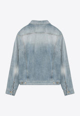 Balenciaga Faded Denim Jacket Light Blue 814038TRW59/Q_BALEN-2540