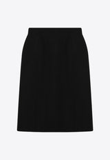 Balenciaga Hourglass Wool Gabardine Skirt Black 814083TPT24/Q_BALEN-1000