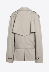 Balenciaga Double-Breasted Short Trench Coat Beige 814615TBP01/Q_BALEN-9501
