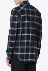 Alexander McQueen Twin Needle Harness Checkered Shirt Black 814736QSABR/Q_ALEXQ-1058