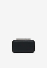Alexander McQueen Crystal Embellished T-bar Box Clutch Bag Black 8147701AAJD 1000