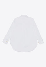 Elisabetta Franchi Embroidered Poplin Shirt White CA09251E2_100