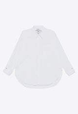 Elisabetta Franchi Embroidered Poplin Shirt White CA09251E2_100