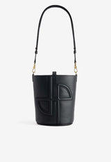 Patou Small Embossed JP Bucket Bag Black BA0165038_999B