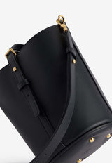 Patou Small Embossed JP Bucket Bag Black BA0165038_999B