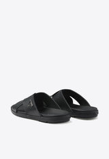 Prada Triangle Logo Criss-Cross Sandals Black 2X3111FG0003LEM_F0002