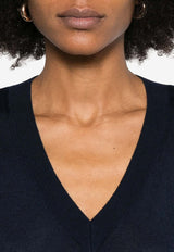 P.A.R.O.S.H Linfa V-Neck Wool Blend Sweater Blue D511668LINFA25_012