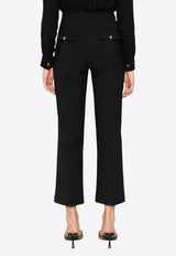 Elisabetta Franchi Cropped Tailored Pants Black PA08951E2_110