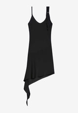 Courrèges Knot Asymmetric Midi Dress Black 125CRO538PL0147_9999