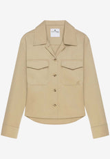 Courrèges Embroidered Logo Utility Shirt Beige 125CCH074PL0178_1005