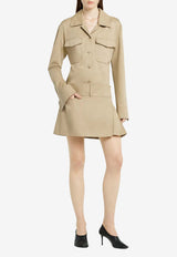 Courrèges Embroidered Logo Utility Shirt Beige 125CCH074PL0178_1005