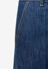 Patou Iconic Cuffed Denim Pants Blue TR0030008_602D