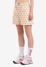 Palm Angels Mini Bear Print Shorts Pink PWCB056S25FAB002_3C60