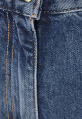 Elisabetta Franchi Straight-Leg Washed Jeans Blue PJ91I51E2_139