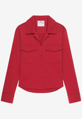 Courrèges Embroidered Logo Utility Shirt Red 125CCH074PL0178_4015