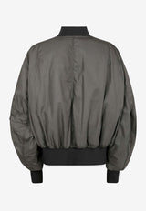 The Attico Anja Zip-Up Bomber Jacket Green 250WCB00070_828
