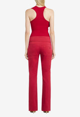 Courrèges Bootcut Belted Pants Red 125CPA316PL0178_4015