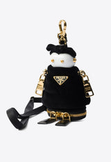 Prada Robot Velvet Bag Charm Black 1TT2112C68_F0002