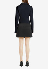 Courrèges Embroidered Logo Utility Shirt Navy 125CCH074PL0178_7075