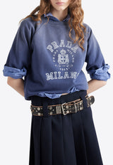 Prada Logo Print Short-Sleeved T-shirt Blue 135730SOOO16VZ_F0124