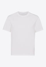 Prada Logo Embroidered T-shirt White UJN712S2111YDP_F0009