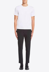 Prada Logo Embroidered T-shirt White UJN712S2111YDP_F0009