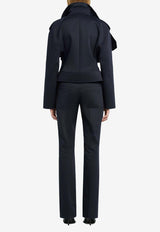 Courrèges Bootcut Belted Pants Navy 125CPA316PL0178_7075