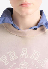 Prada Logo Print Short-Sleeved T-shirt Mauve 3557BSOOO16XS_F0203