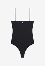 Courrèges Heritage One-Piece Swimsuit Black 125JMB042PA0043_9999