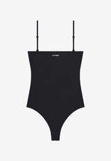 Courrèges Heritage One-Piece Swimsuit Black 125JMB042PA0043_9999
