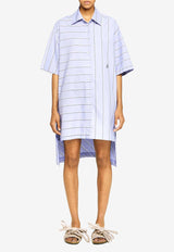 JW Anderson Striped Mini Shirt Dress Light Blue DR0475PG1142_803