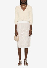 P.A.R.O.S.H Sorgente Floral Embroidered Midi Skirt White D621136SORGENTE_002