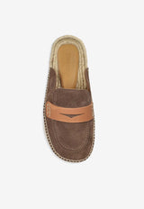 JW Anderson Suede Espadrille Mules Brown LF0055LA0240_190