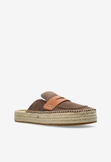 JW Anderson Suede Espadrille Mules Brown LF0055LA0240_190