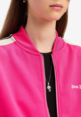 Palm Angels Logo Embroidered Track Jacket Pink PWBD050S25FAB002_3203
