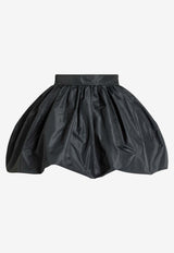 Patou High-Waist Mini Bubble Skirt Black SK0430011_999B