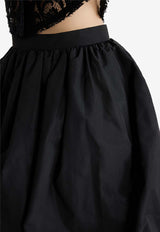 Patou High-Waist Mini Bubble Skirt Black SK0430011_999B