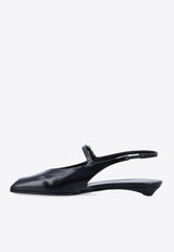 Prada Brushed Leather Slingback Flats Black 1F828NF015055_F0002