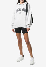 Anine Bing Harvey Logo Print Hooded Sweatshirt Gray S085185_030