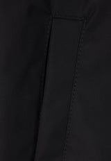 Prada Triangle Logo Oversized Zip-Up Jacket Black 292250SOOO1WQ8_F0002