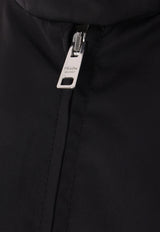 Prada Triangle Logo Oversized Zip-Up Jacket Black 292250SOOO1WQ8_F0002